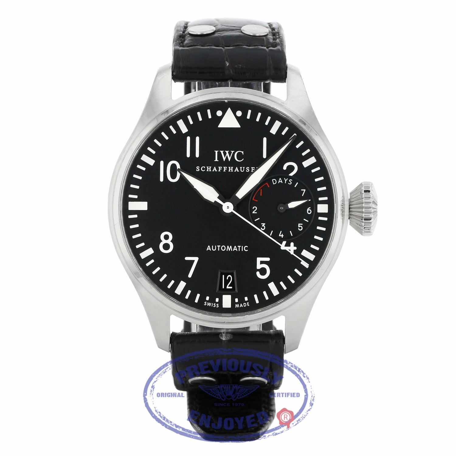 IWC Big Pilot Stainless Steel Black Dial IW500401 JVTCC3 - Beverly Hills Watch Company