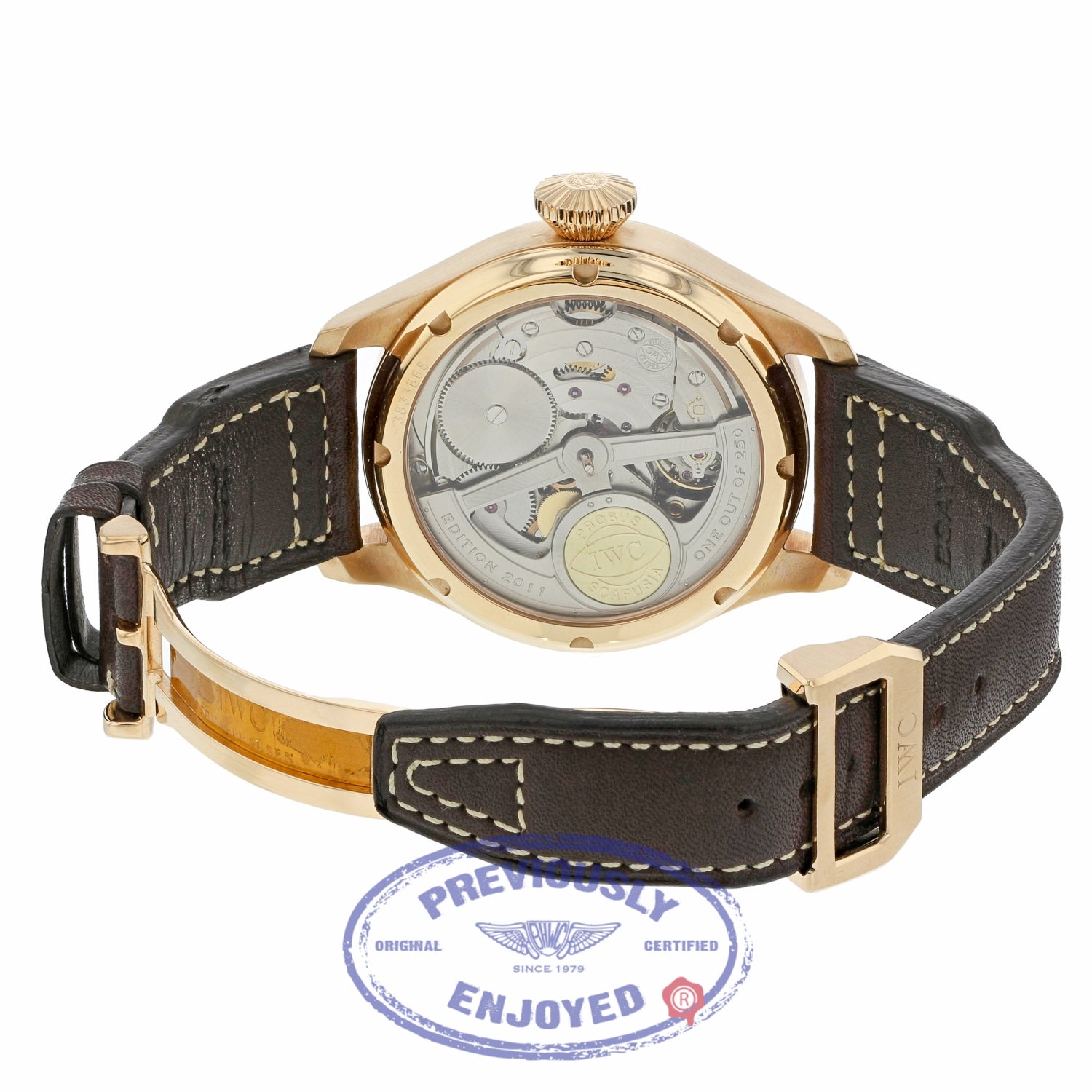 IWC Big Pilot Perpetual Bucherer Limited Edition 18k Rose Gold Black Dial IW502635 19559Z - Beverly Hills Watch Company