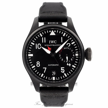 IWC Big Pilot Top Gun 48MM Black Ceramic Titanium Case 7 Day Power Reserve IW501901 Y62MGN - Beverly Hills Watch Company Watch Store