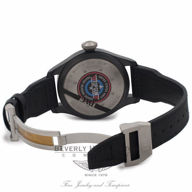 IWC Big Pilot Top Gun 48MM Black Ceramic Titanium Case 7 Day Power Reserve IW501901 Y62MGN - Beverly Hills Watch Company Watch Store
