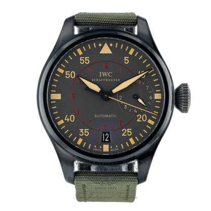 IWC Big Pilots Top Gun Miramar Titanium Anthracite Dial Automatic Green Fabric IW501902 676U3Y - Beverly Hills Watch Company