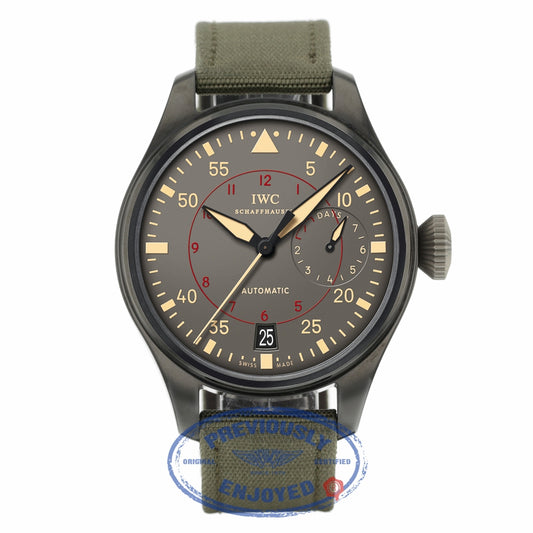 IWC Big Pilot Top Gun Miramar Titanium Anthracite Dial Automatic Green Fabric IW501902 5E99MK - Beverly Hills Watch Company