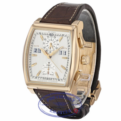 IWC Da Vinci Silver Dial Brown Leather 18k Rose Gold Chronograph IW376107 PWD5LT - Beverly Hills Watch