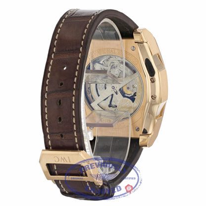 IWC Da Vinci Silver Dial Brown Leather 18k Rose Gold Chronograph IW376107 PWD5LT - Beverly Hills Watch