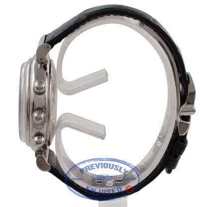 IWC DaVinci Perpetual Black Dial Stainless Steel Moonphase Alligator Strap IW3750-30 EH20RE - Beverly Hills Watch Company Watch Store