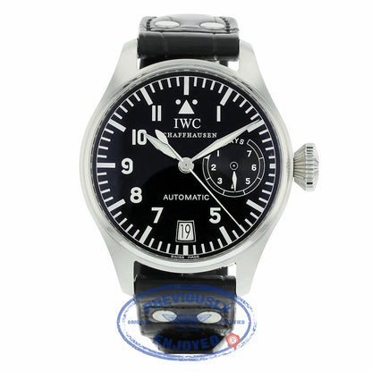 IWC Die Grosse Fliegeruhr Big Pilot 46MM Stainless Steel Black Dial IW500201 CA8V48 - Beverly Hills Watch Company