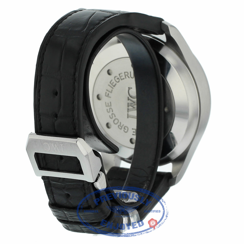 IWC Die Grosse Fliegeruhr Big Pilot 46MM Stainless Steel Black Dial IW500201 CA8V48 - Beverly Hills Watch Company