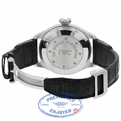 IWC Die Grosse Fliegeruhr Big Pilot 46MM Stainless Steel Black Dial IW500201 CA8V48 - Beverly Hills Watch Company