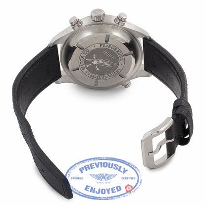 IWC Double Chronograph Spitfire Silver Dial IW3718.06 QNFBXP - Beverly Hills Watch Company Watch Store