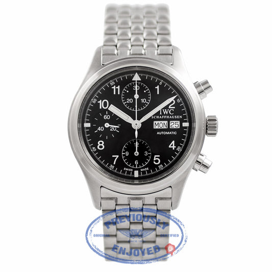 IWC Pilot Chronograph Black Dial Stainless Steel IW370607 C3U1IC - Beverly Hills Watch Company Watch Store
