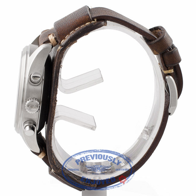 IWC Flieger Chronograph Day-Date Black Dial Brown Calf Strap IW3706 BIXL5W - Beverly Hills Watch Store