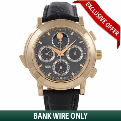 IWC Grande Complication Chronograph 42MM 18k Rose Gold Grey Dial IW377025 AVC2VT - Beverly Hills Watch Company Watch Store
