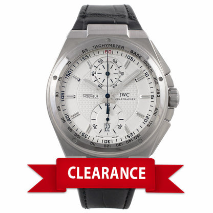 IWC Big Ingenieur Chronograph 45MM Automatic Stainless Steel Silver Dial Black Strap IW378405 AZE1Q9 - Beverly Hills Watch Company Watch Store