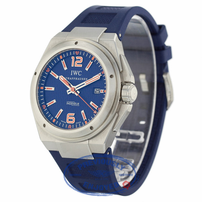 IWC Ingenieur Mission Earth Plastiki Steel Blue Dial IW323603 WC10AL - Beverly Hills Watch Company
