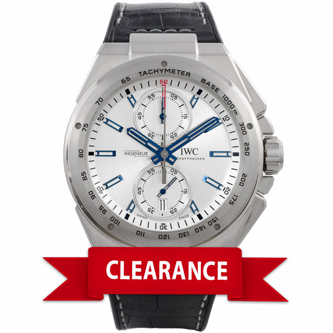 IWC Ingenieur Chronograph Race 45MM Stainless Steel Silver Dial IW378509 UTJEK1 - Beverly Hills Watch Company Watch Store