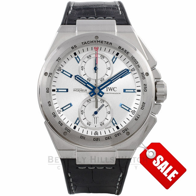 IWC Ingenieur Chronograph Race 45MM Stainless Steel Silver Dial IW378509 UTJEK1 - Beverly Hills Watch Company Watch Store