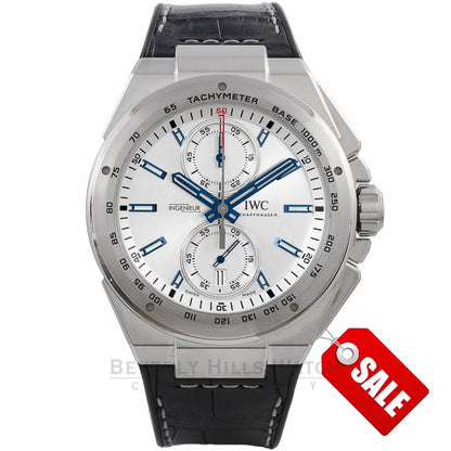 IWC Ingenieur Chronograph Race 45MM Stainless Steel Silver Dial IW378509 UTJEK1 - Beverly Hills Watch Company Watch Store