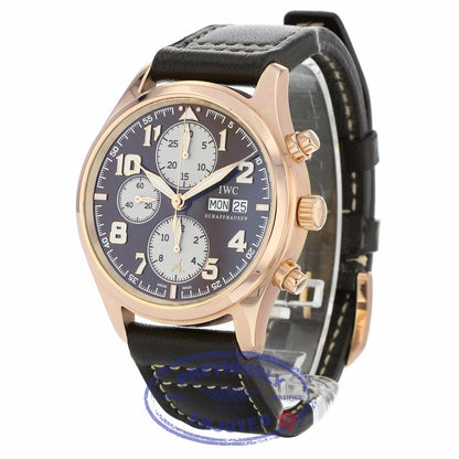 IWC Pilot Antoine de Saint Exupéry Automatic 42mm 18k Rose Gold Bronze Dial IW371711 2Q4MF6 - Beverly Hills Watch