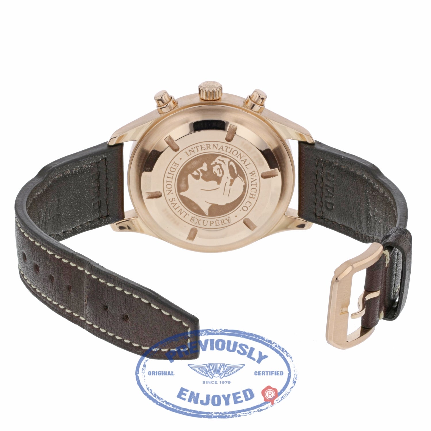 IWC Pilot Antoine de Saint Exupéry Automatic 42mm 18k Rose Gold Bronze Dial IW371711 2Q4MF6 - Beverly Hills Watch