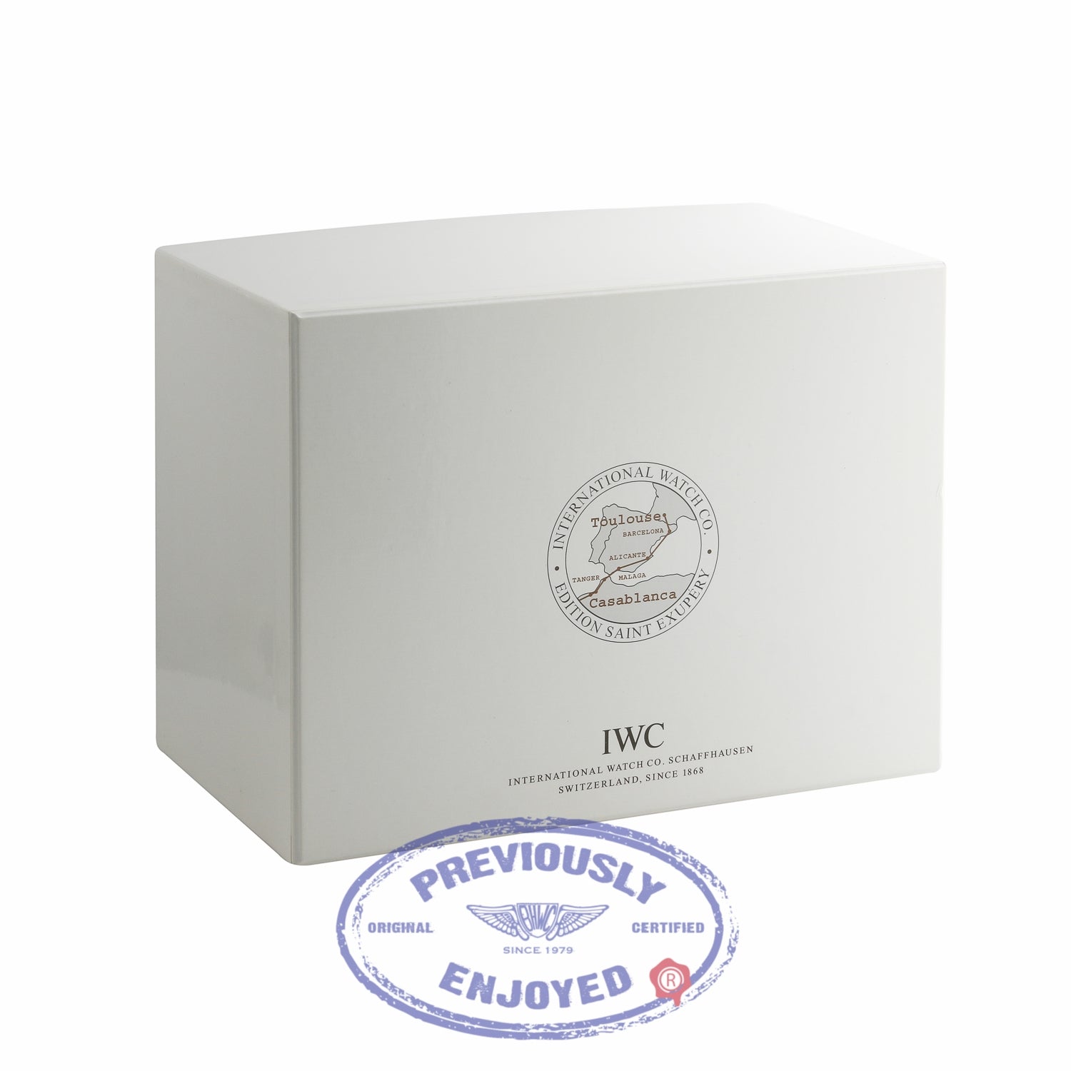 IWC Pilot 44mm Antoine de Saint-Exupery 18k White Gold Brown Dial IW320102 DT17FH - Beverly Hills Watch Company