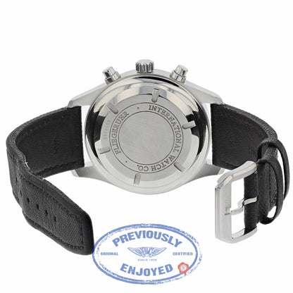 IWC Classic Pilot Chronograph 42mm Stainless Steel Black Dial IW371701 - Beverly Hills Watch Company