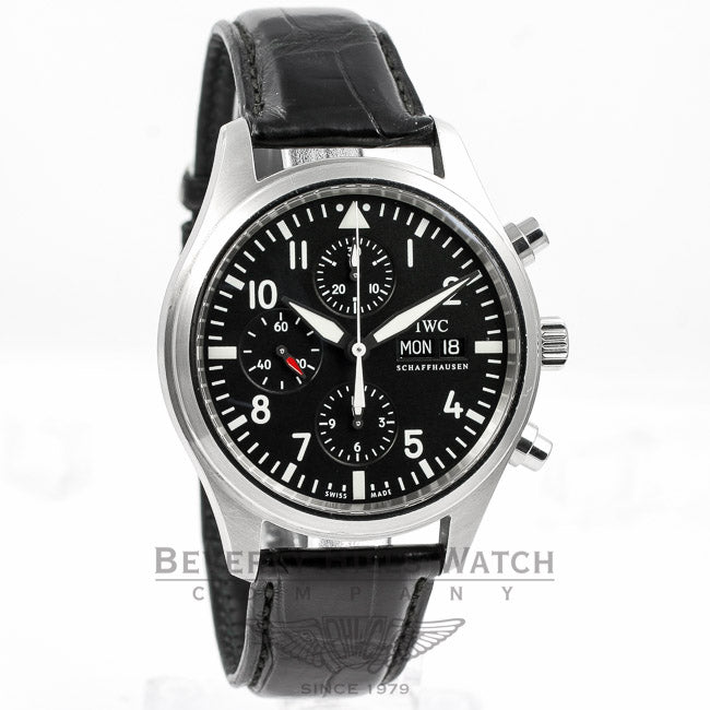 IWC Pilot Day Date Chronograph Watch IW371701 Beverly Hills Watch Company