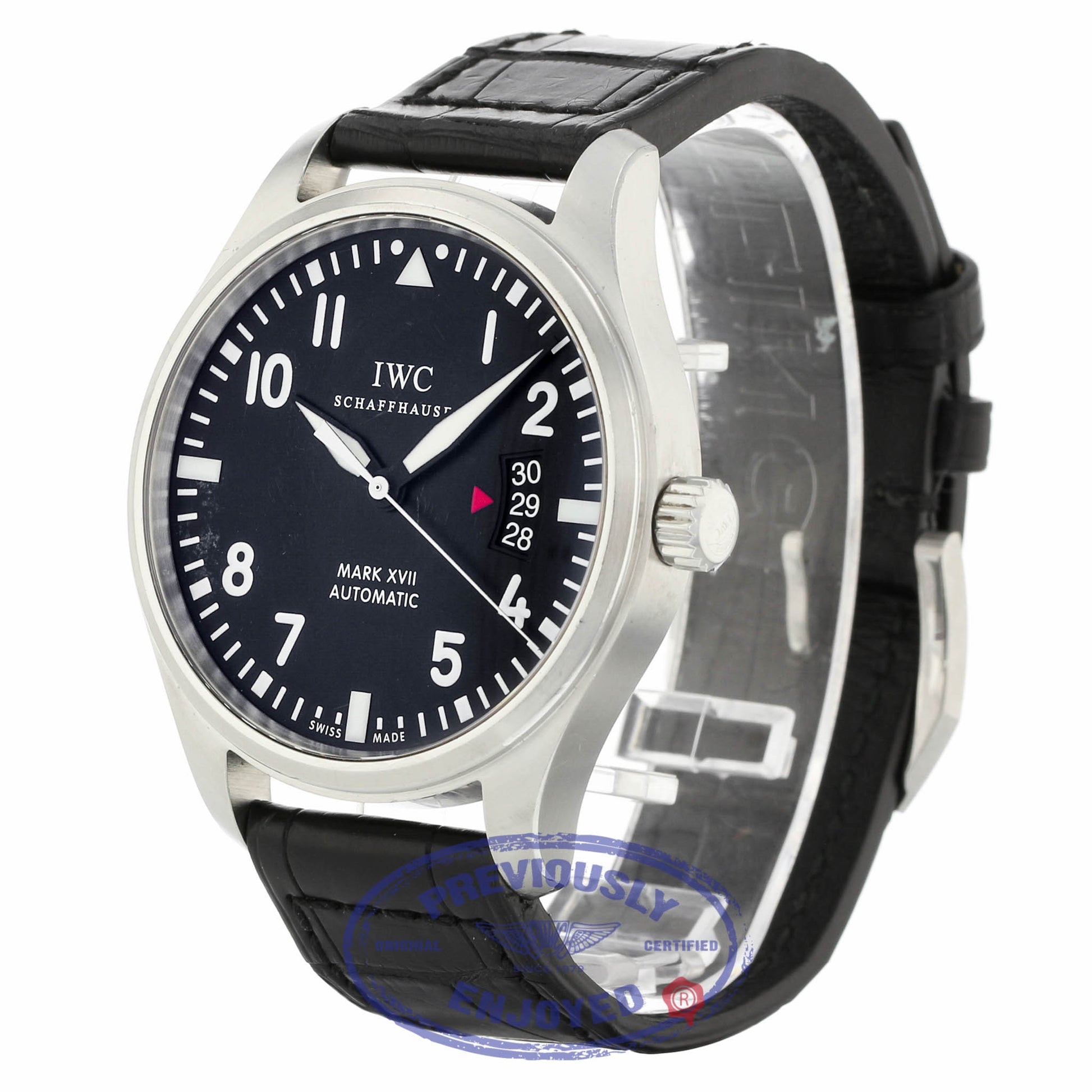 IWC Pilots Mark XVII 41MM Stainless Steel Black Dial IW326501 YZMF90 - Beverly Hills Watch Company