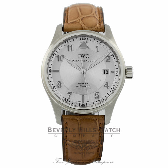 IWC Spitfire Mark XVI 39mm Silver Dial IW325502 T25XVP - Beverly Hills Watch Company