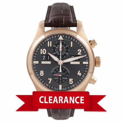 IWC Pilot Spitfire Perpetual Calendar Digital Date Month Rose Gold Watch IW379103 Beverly Hills Watch Company Watches