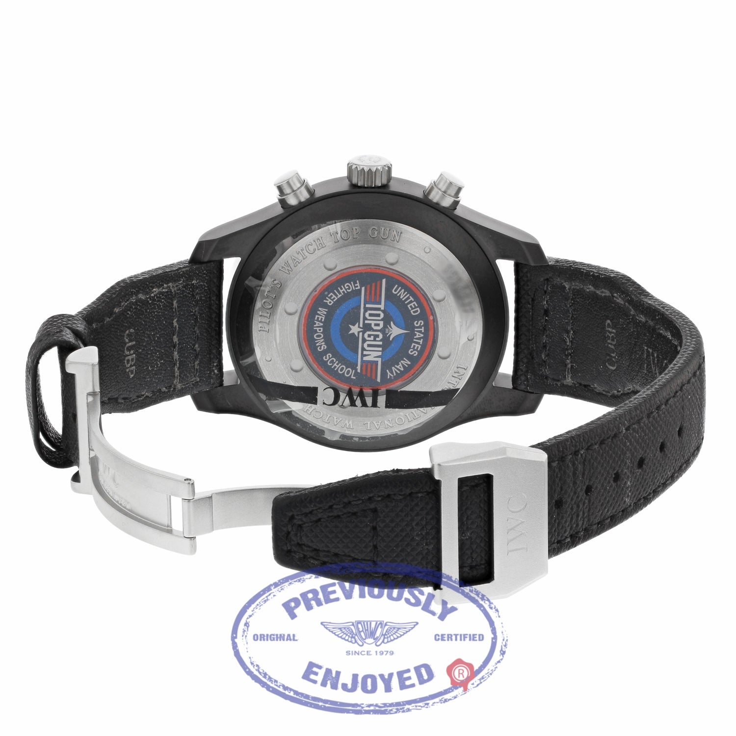 IWC Pilot Top Gun 46mm Chronograph Black Dial Black Fabric IW388007 F5R64R - Beverly Hills Watch Company