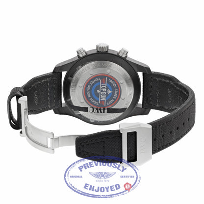 IWC Pilot Top Gun 46mm Chronograph Black Dial Black Fabric IW388007 F5R64R - Beverly Hills Watch Company
