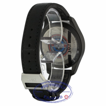 IWC Pilot Top Gun 46mm Chronograph Black Dial Black Fabric IW388007 F5R64R - Beverly Hills Watch Company