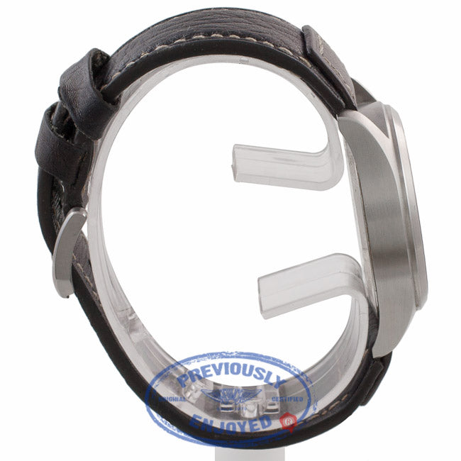 IWC Pilot UTC TZC 39MM Stainless Steel Automatic Black Dial Brown Leather Strap IW3251-01 J1MU92 - Beverly Hills Watch Company Watch Store