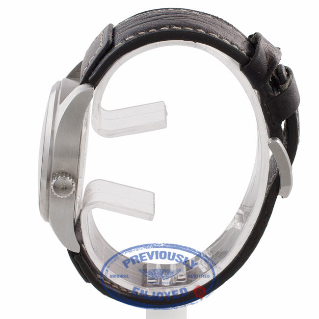 IWC Pilot UTC TZC 39MM Stainless Steel Automatic Black Dial Brown Leather Strap IW3251-01 J1MU92 - Beverly Hills Watch Company Watch Store