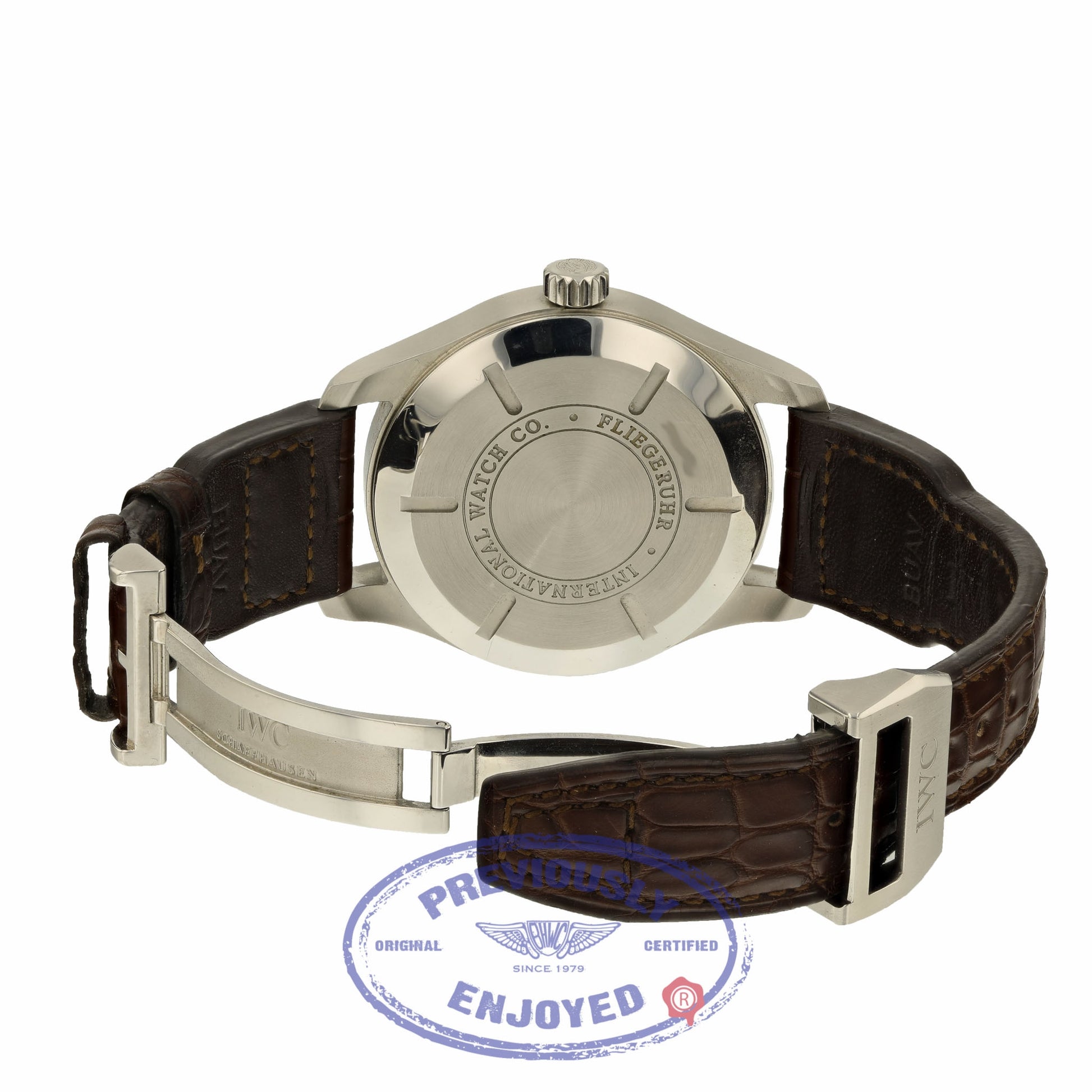 IWC Pilot Worldtimer 45MM Automatic Stainless Steel Black Dial Alligator strap IW326201 QEN62H - Beverly Hills Watch Store