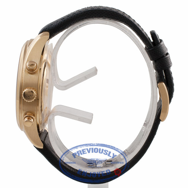 IWC Pilot's Chronograph 42MM Automatic 18k Rose Gold Black Dial Black Fabric Strap IW3717-13 34EXUW - Beverly Hills Watch Company Watch Store