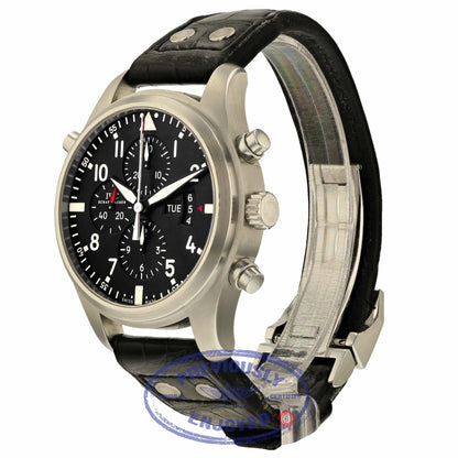 IWC Pilot Double Chronograph 46MM Stainless Steel IW377801 HVVYH8 - Beverly Hills Watch Store