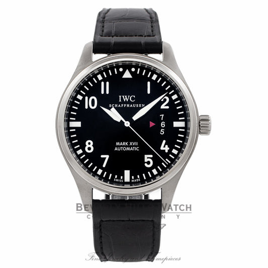 IWC Pilots Mark XVII 41MM Stainless Steel Black Dial IW326501 WPK2DU - Beverly Hills Watch Company Watch Store