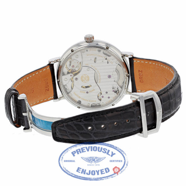 IWC Portofino 45MM Hand-Wound 8 Day Power Reserve Stainless Steel Blue Dial IW510106 02LFM8 - Beverly Hills Watch Company