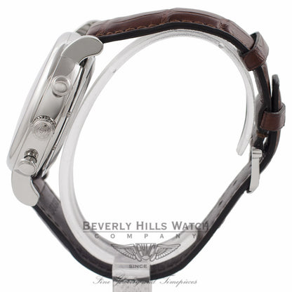 IWC Portofino Chronograph 42MM Stainless Steel Silver Dial Brown Alligator Strap IW391007 ARCZVA - Beverly Hills Watch Company Watch Store