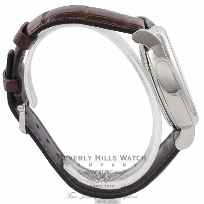 IWC Portofino Chronograph 42MM Stainless Steel Silver Dial Brown Alligator Strap IW391007 ARCZVA - Beverly Hills Watch Company Watch Store