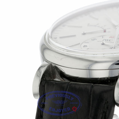 IWC Portofino Day Date 45mm Silver-Plated Dial 8 Day Power Reserve IW516201 9YJZP9 - Beverly Hills Watch