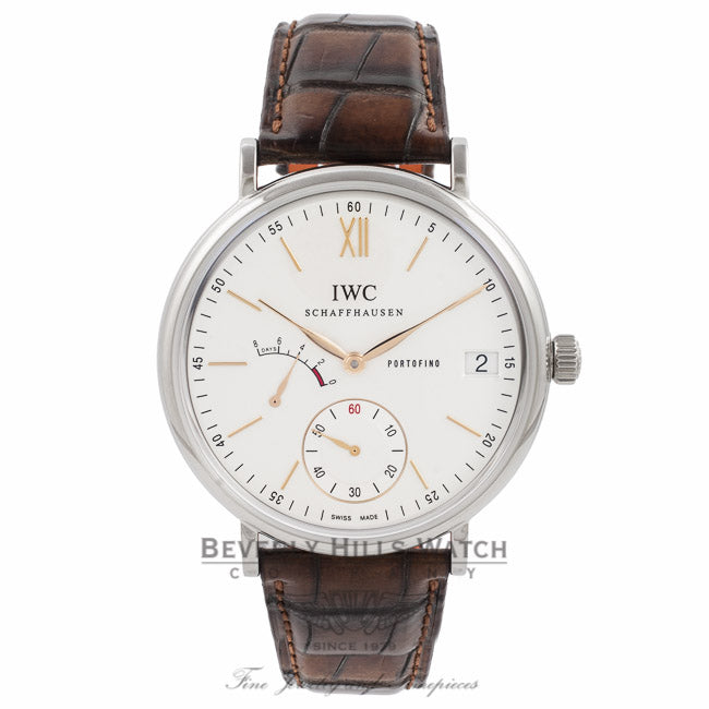 IWC Portofino Hand Wound Eight Days Silver Dial Roman Numeral IW510103 E8XX4M