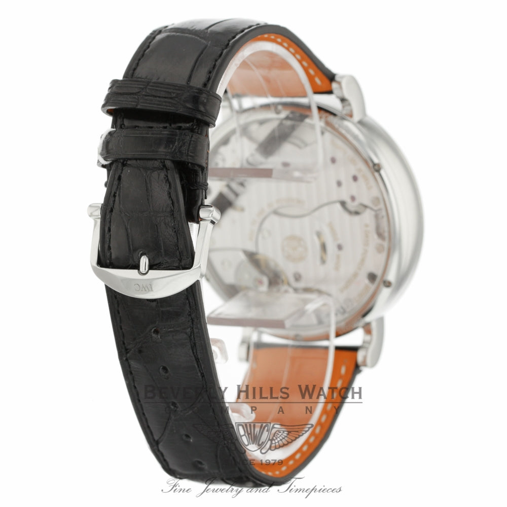 IWC Portofino Day Date 45mm Silver-Plated Dial 8 Day Power Reserve IW516201 3MTAKN - Beverly Hills Watch