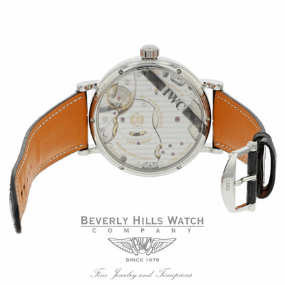 IWC Portofino Day Date 45mm Silver-Plated Dial 8 Day Power Reserve IW516201 3MTAKN - Beverly Hills Watch
