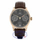 IWC Portugieser 18k Rose Gold Slate Dial 42MM Automatic Alligator Strap IW500702 ZLPL3A - Beverly Hills Watch Company