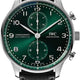 IWC Portugieser Stainless Steel Chronograph Green IW371615 - Beverly Hills Watch Company