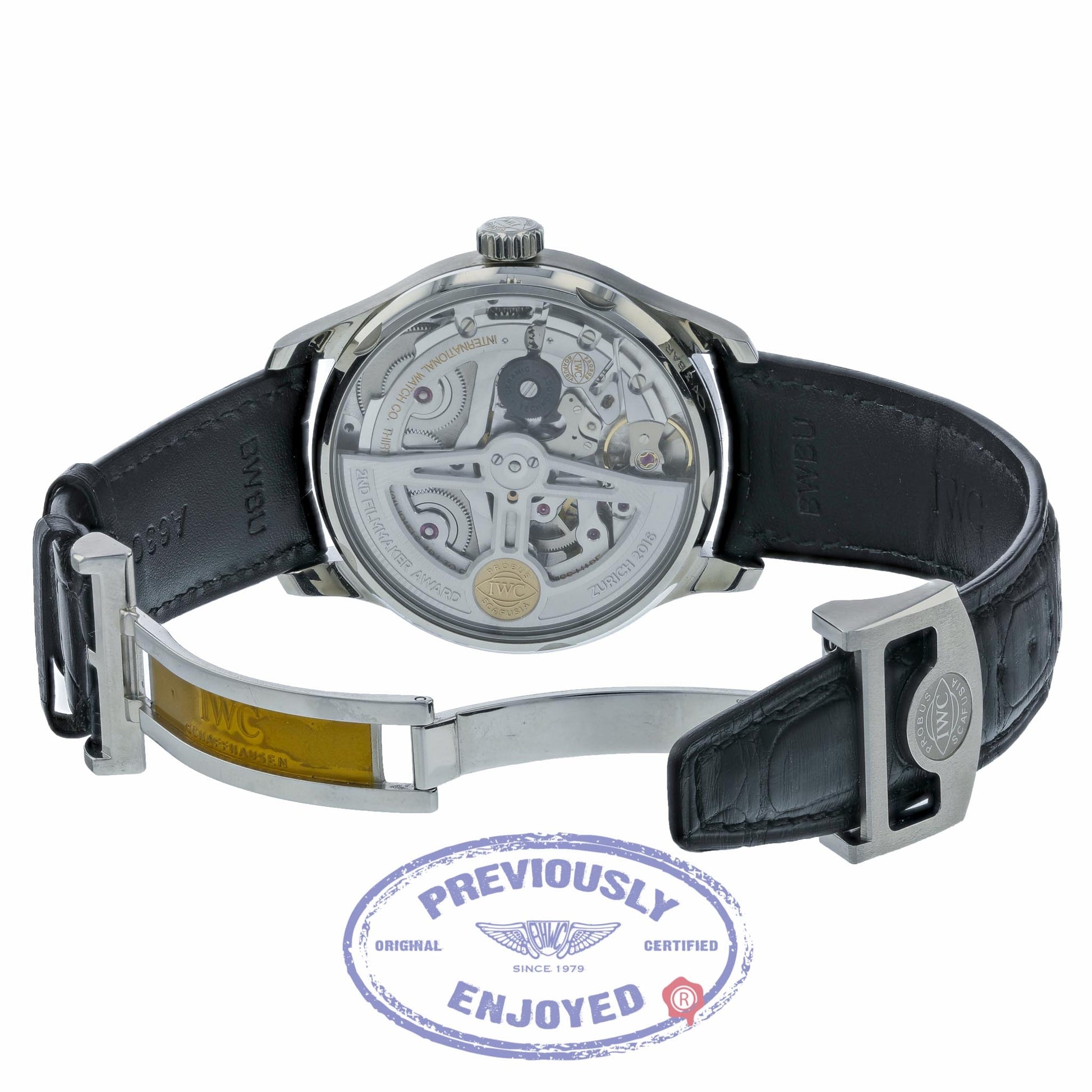  IWC Portugieser Stainless Steel "2nd Filmmaker Award, Zurich 2016" 42mm IW500703 3NVX1Y - Beverly Hills Watch Company