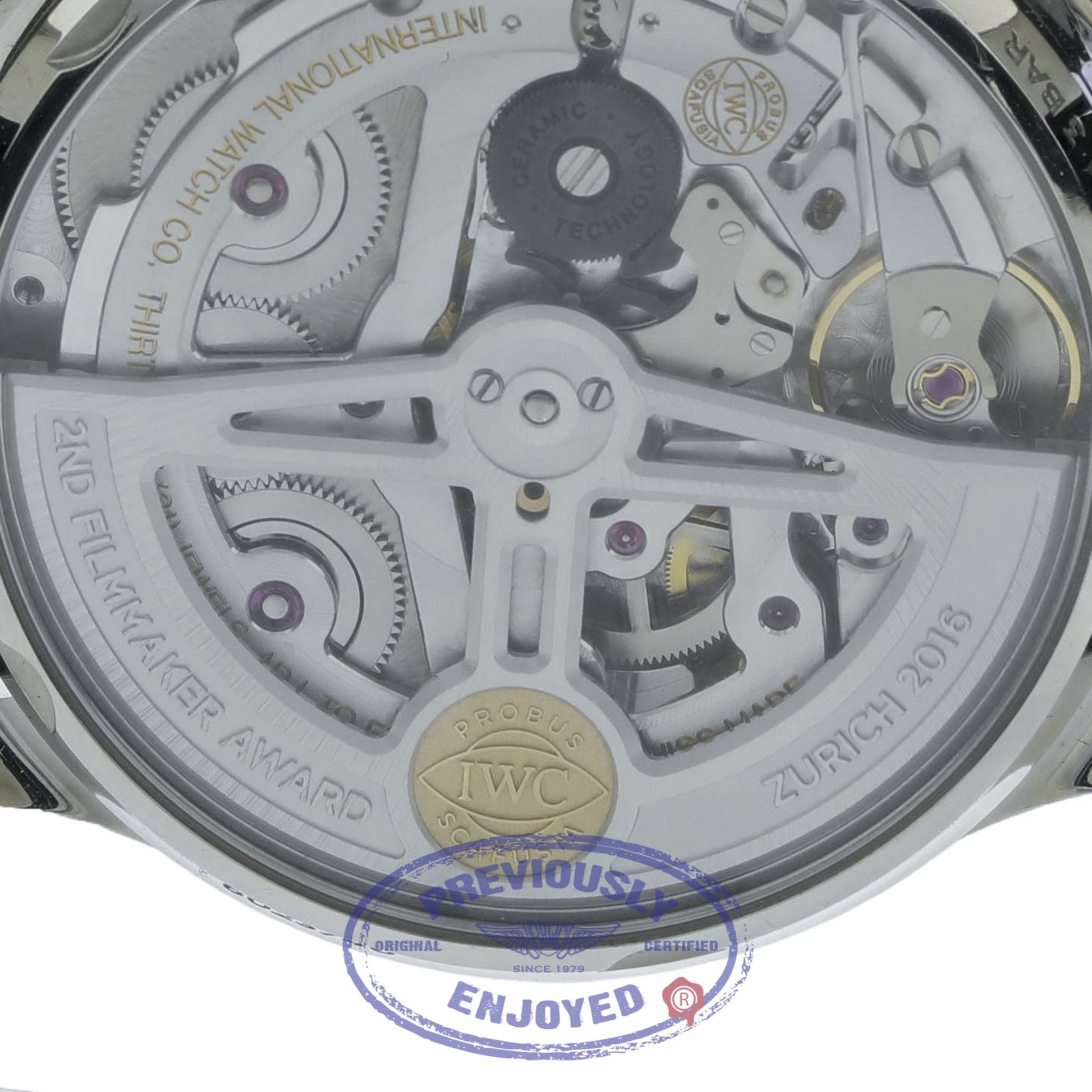  IWC Portugieser Stainless Steel "2nd Filmmaker Award, Zurich 2016" 42mm IW500703 3NVX1Y - Beverly Hills Watch Company