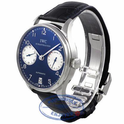 IWC Portuguese Seven Day Reserve 42mm Stainless Steel Laureus Limited Edition IW500112 8QRETW  - Beverly Hills Watch Company